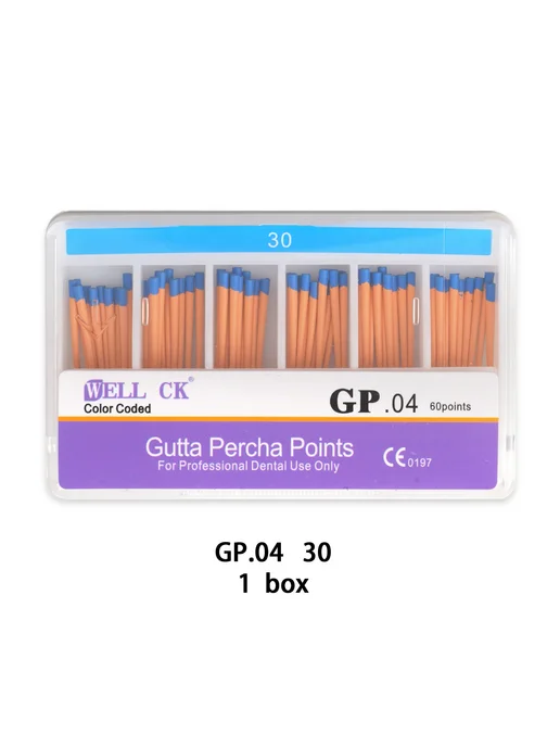 well ck Стоматологические конусы из гуттаперчи GP 04Taper Si, вариант