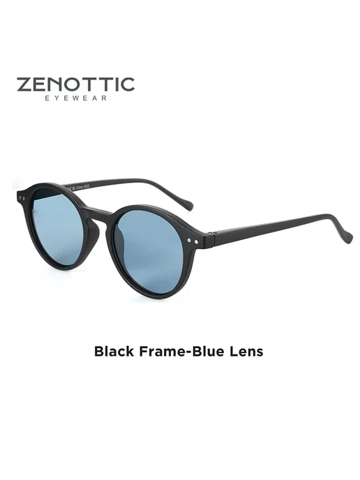 ZENOTTIC Солнцезащитные очки круглые поляризованные 015, Фио, фиолетовый, фото 7