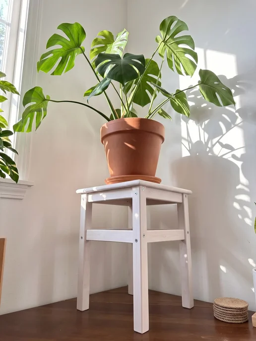 GREENKA Табурет деревянный для кухни белый 2 шт, 2 шт, фото 8