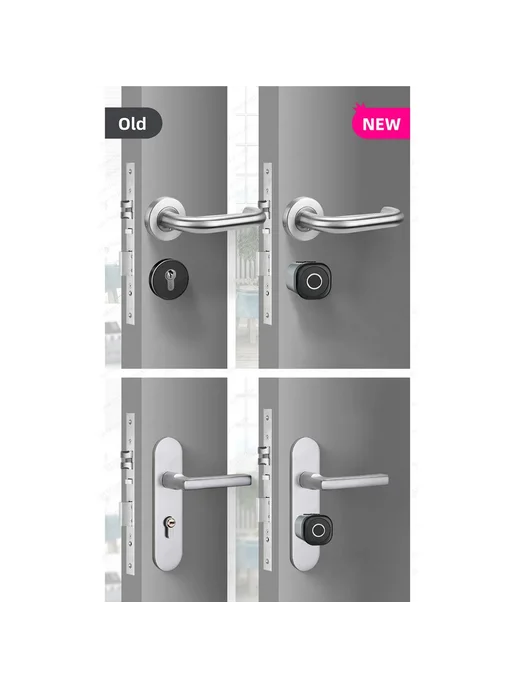 RAYKUBE C1 Умный цилиндрический замок Черный, Tuya Black, черный, фото 7