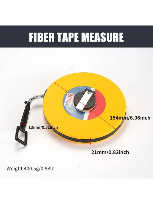 NIUXIANG Рулетка из стекло волокна 50 м 1pc 30M, 50 м