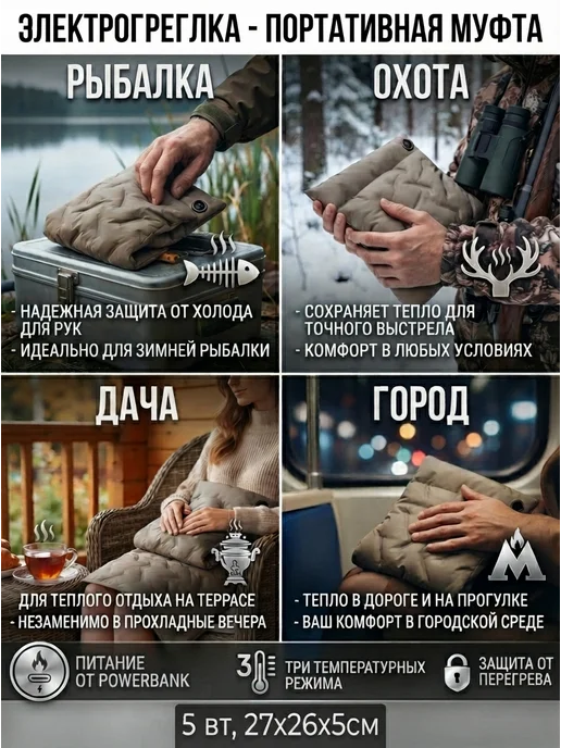 Электрогрелка для тела, ног, спина, зеленый, фото 2