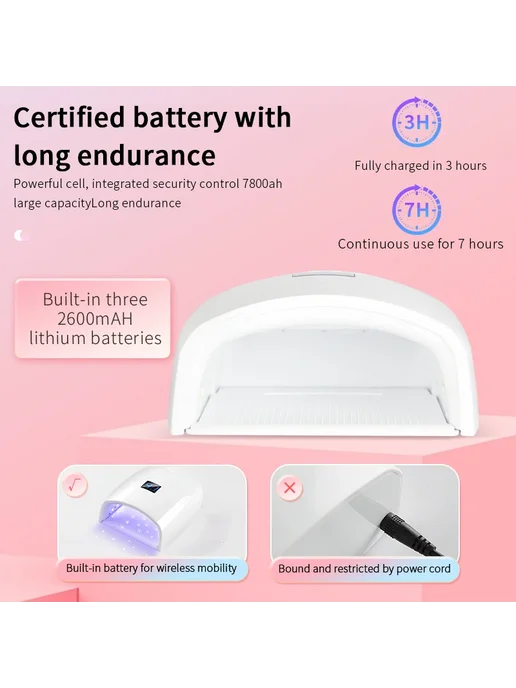 Нет бренда UV лампа для ногтей S10 White-Red, US Plug, вариант, фото 4