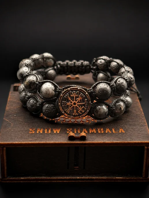 SNOW SHAMBALA Вегвизир - браслет из натуральных камней, черный, фото 3