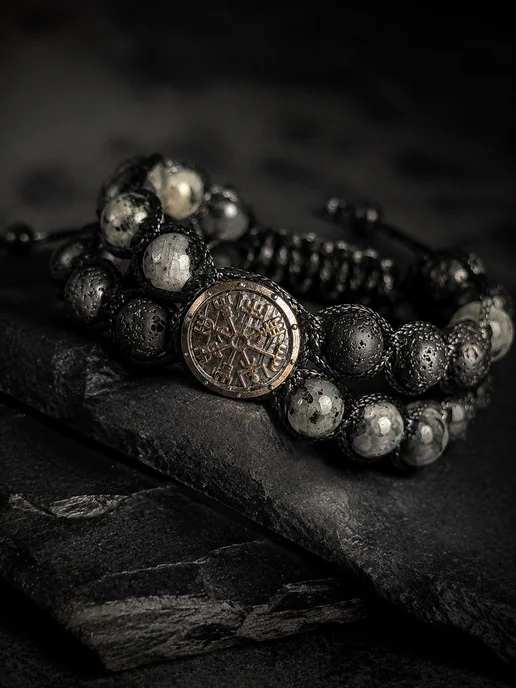 SNOW SHAMBALA Вегвизир - браслет из натуральных камней, черный, фото 4