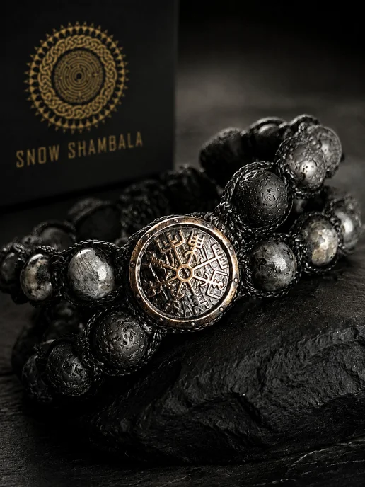 SNOW SHAMBALA Вегвизир - браслет из натуральных камней, черный, фото 6