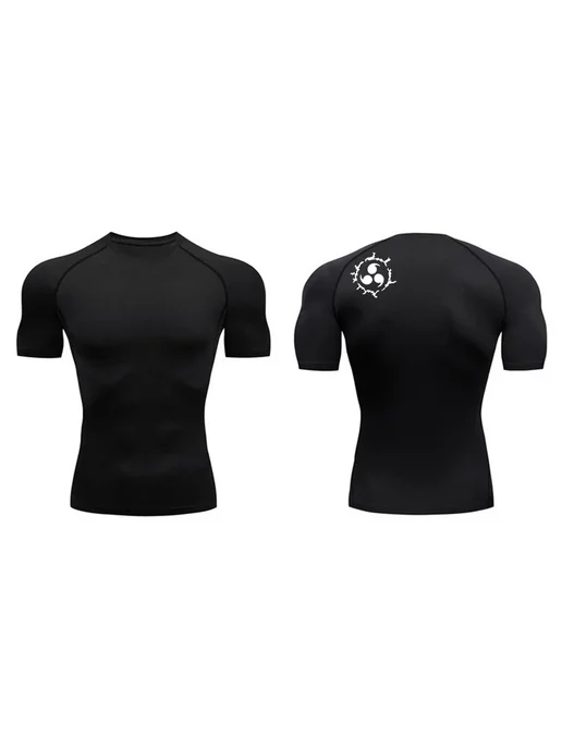 HooThreads Мужская Компрессионная Футболка для Тренировок, черный