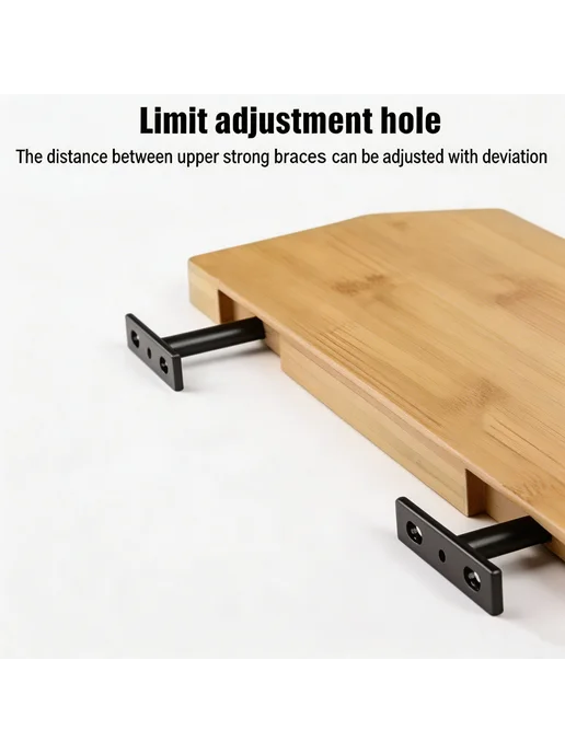 Нет бренда Кронштейны для полок металлические черные 4 шт. 4pcs-5 inch, 4 шт, фото 3