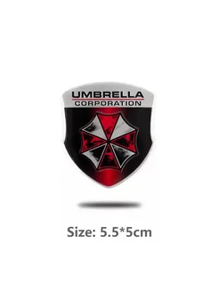 MOBIL Наклейки с логотипом Umbrella Corporation 3D из металла A4