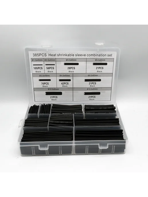 Нет бренда Набор термоусадочных трубок 2 1 из полиолефина 100PCS, 100 шт, фото 4