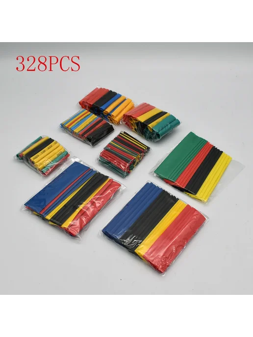 Нет бренда Набор термоусадочных трубок 2 1 из полиолефина 100PCS, 100 шт, фото 5