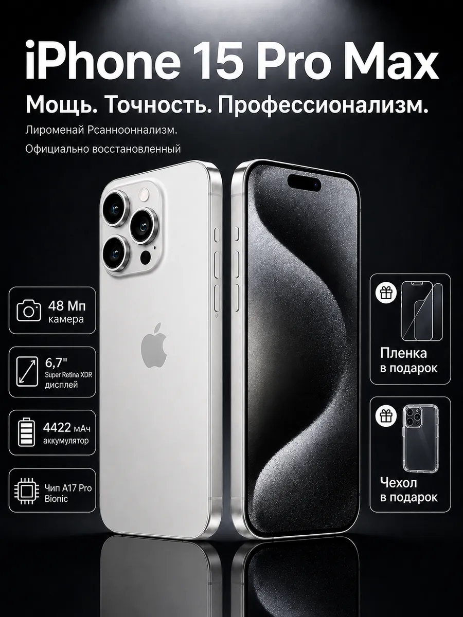 Apple Смартфон iPhone 15 Pro max 256 Гб Белый