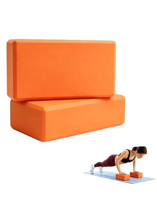 Блоки для йоги EVA Оранжевый, Orange, 2 шт