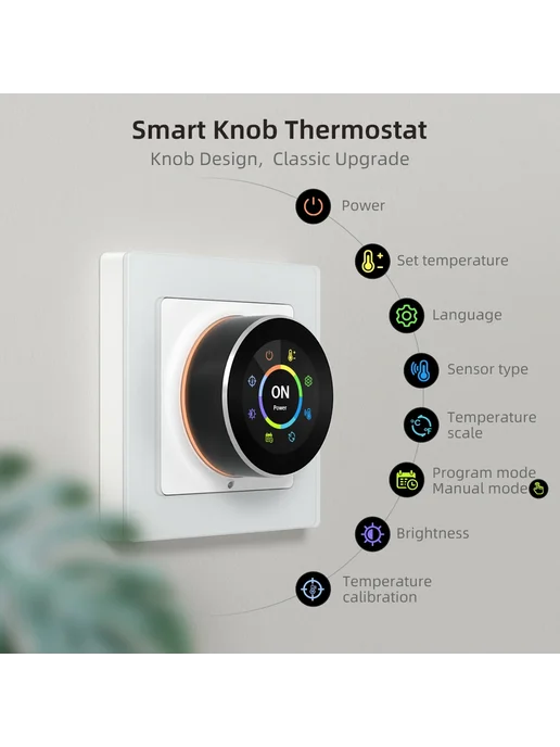 Нет бренда Умный термостат AVATTO WiFi WaterGas Boiler 3A, 16A для электрического отопления, фото 3