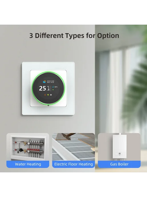 Нет бренда Умный термостат AVATTO WiFi WaterGas Boiler 3A, 16A для электрического отопления, фото 4