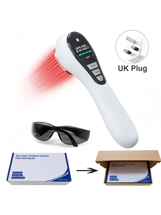 vilnason Лазерный аппарат для терапии LD172, белый, US Plug, UK