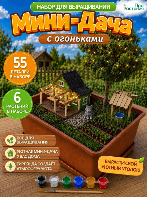 Про Растения Набор для выращивания Минисад Дача с огородом, вариант