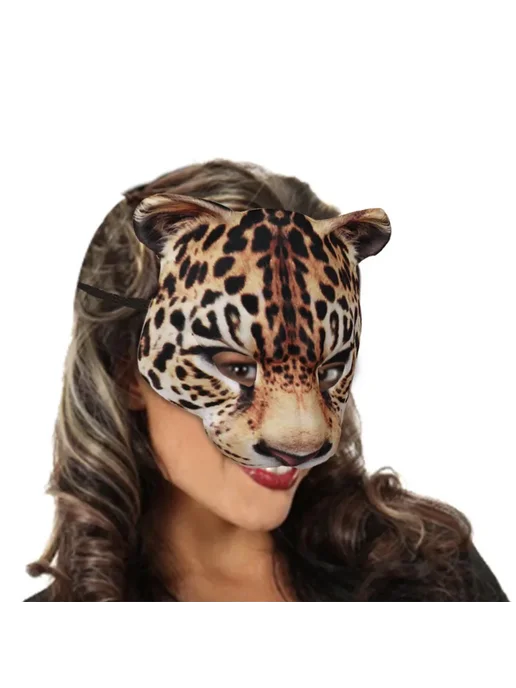 Нет бренда Полумаска тигр пластик 3D Animal mask F, серый, фото 3