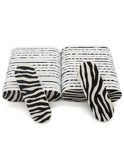JEARLYU Пилочки для ногтей 50 шт, акрил, 150 150 Zebra