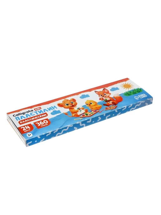 Пластилин Calligrata kids, 24 цвета, 360 г, 24 цв., 360 г, фото 4