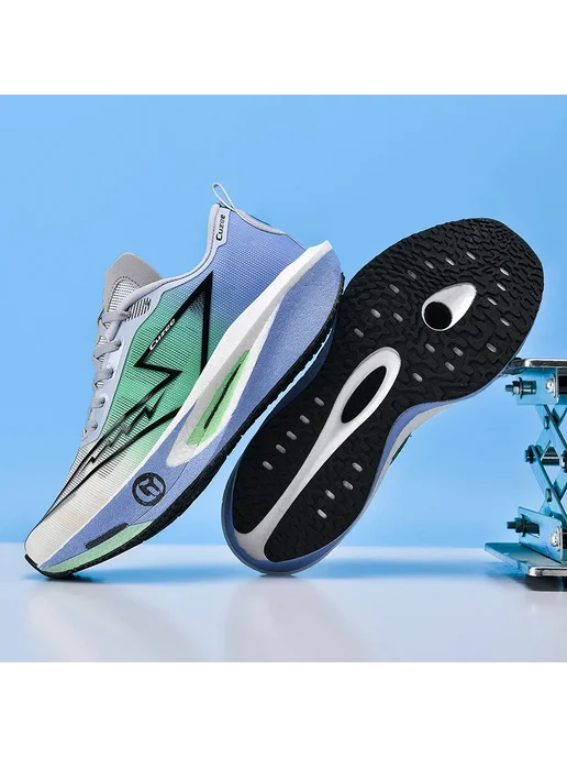 Нет бренда Мужские беговые кроссовки Carbon Board Marathon, дышащие, ле, вариант