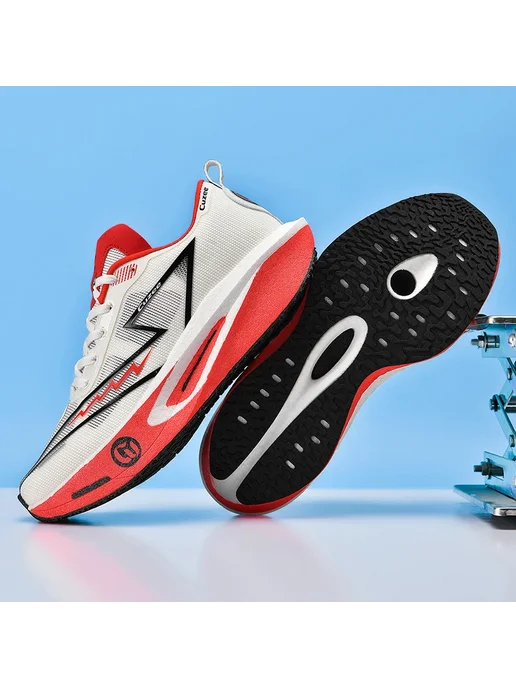 Нет бренда Мужские беговые кроссовки Carbon Board Marathon, дышащие, ле, вариант
