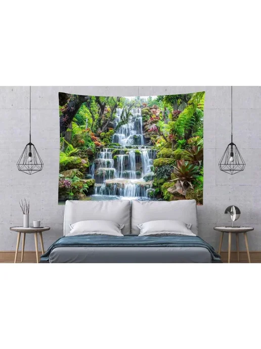 Нет бренда Панно VIKAMA «Водопад И Тропический Лес» из полиэстера 130x, вариант, фото 4