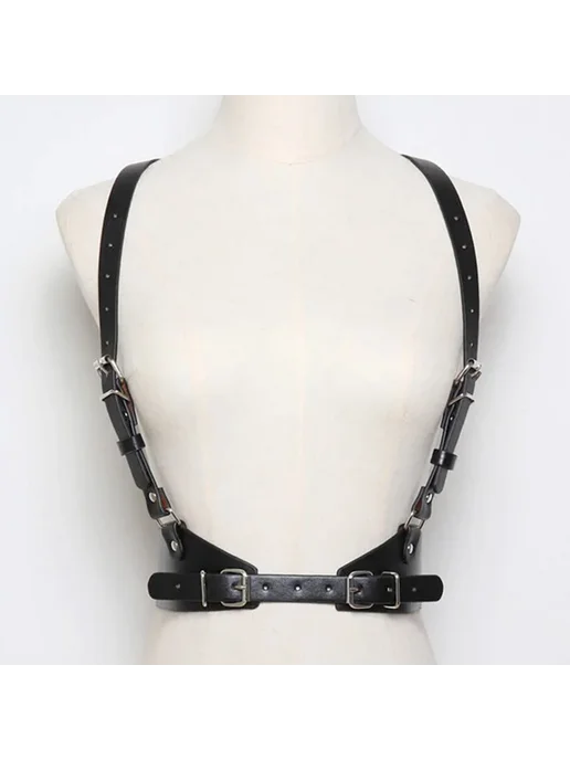 Нет бренда Женская кожаная портупея Бежевый, harness belt3, бежевый, фото 5