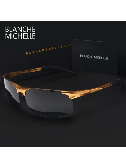 Blanche Michelle Солнцезащитные очки мужские silver black, b, черный, фото 2