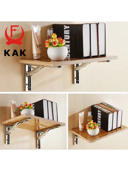 KAK Складные кронштейны для полок, 12inch, Black, 2 шт, 2 шт, фото 5
