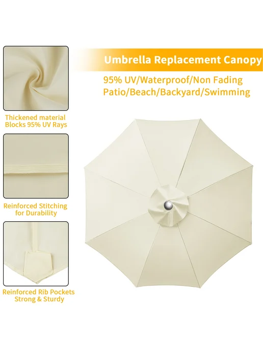 Нет бренда Тент для зонта Oxford 6 8 спиц 2M for 6Ribs, Зеленый, Green, серый, фото 4