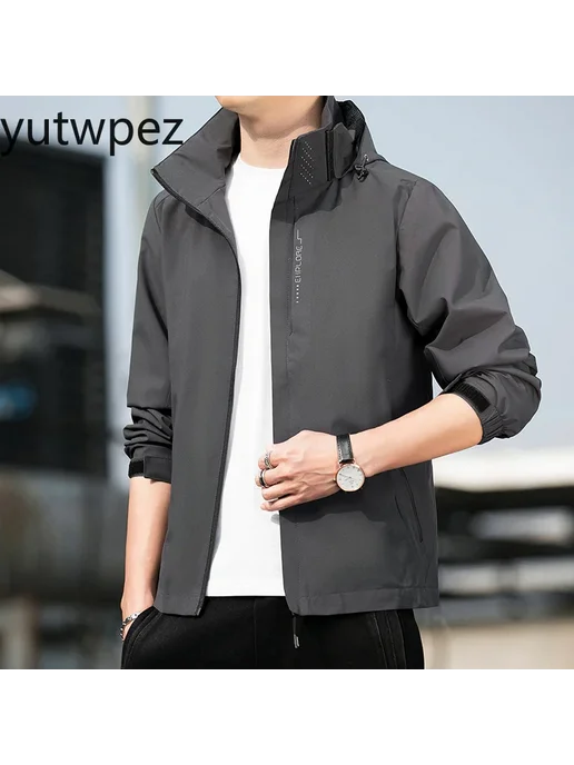 yutwpez Ветерзащитная куртка для велоспорта, серый