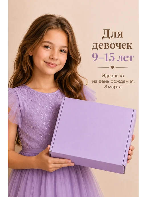 LoveMyKid Набор канцелярии подарочный для девочки, фиолетовый, фото 3