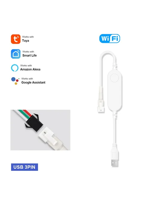 coolo WiFi RGB контроллер 5V 3Pin для LED лент, белый