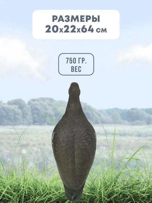 Подсадной гусь Taigan Goose кормящийся, чучело для охоты, вариант, фото 4