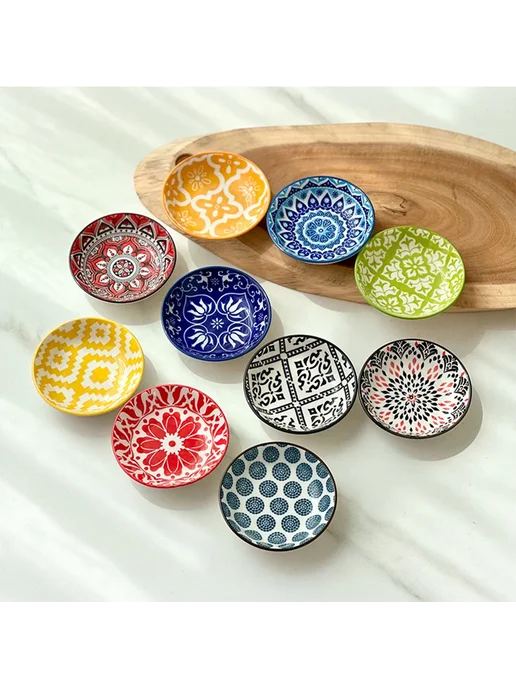 Нет бренда Набор соусниц керамических, 6 10 шт, Цвет Ten Dishes, 10 шт, фото 2