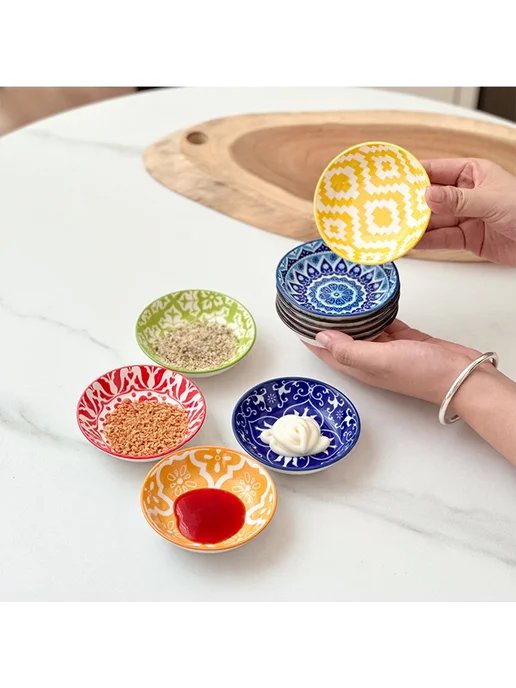 Нет бренда Набор соусниц керамических, 6 10 шт, Цвет Ten Dishes, 10 шт, фото 4