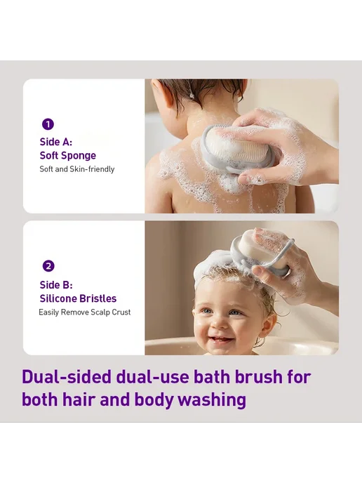 Avent Двухфункциональная массажная щетка для купания Philips, белый, фото 3