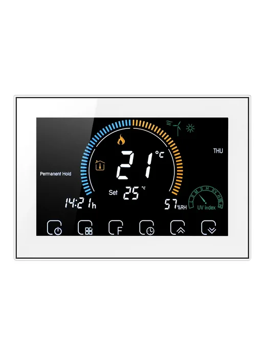 TTAKA7 TUYA Wi-Fi Умный Термостат White, BHT8000GB(WITH WIFI), белый