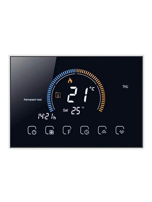 TTAKA7 TUYA Wi-Fi Умный Термостат White, BHT8000GB(WITH WIFI), черный
