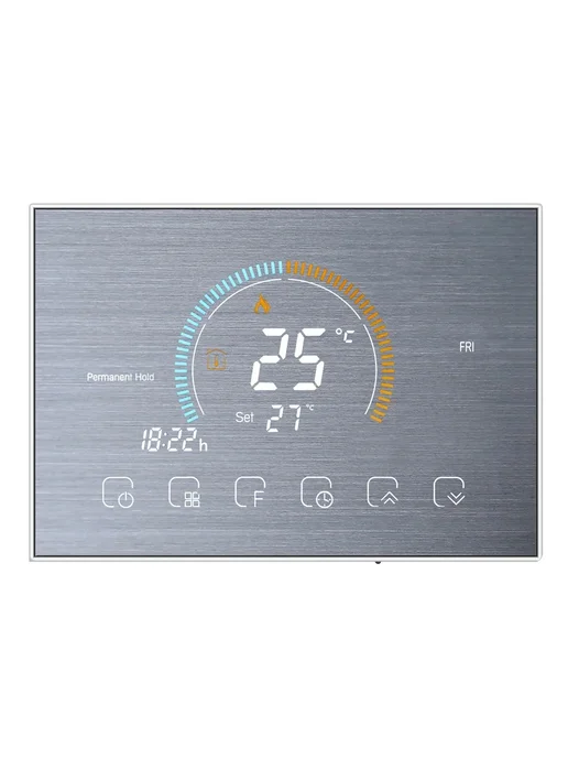 TTAKA7 TUYA Wi-Fi Умный Термостат White, BHT8000GC(WITH WIFI), серебристый
