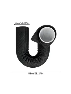 Нет бренда Чехол для шланга кондиционера Cloth 5 5.9 дюймов Black
