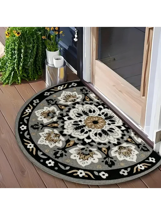 Нет бренда Коврик для прихожей VIKAMA цветочный 60x90cm 24x36inch, J F, 50x80cm 20x31inch, фото 2