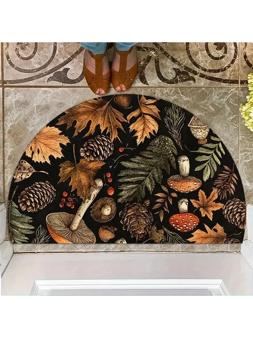 Нет бренда Коврик для прихожей VIKAMA цветочный 60x90cm 24x36inch, J F, 50x80cm 20x31inch, фото 6