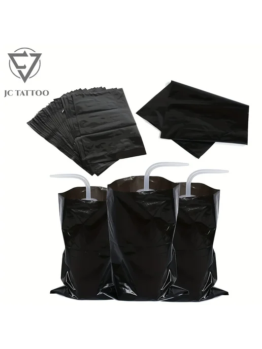 JC TATTOO Черные защитные чехлы для бутылок 200Pcs, 200 шт