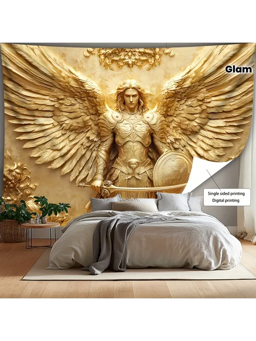 Нет бренда Панно на стену «Архангел Михаил», 2D HD Printing, 150x130 см, VIKAMA 90x150cm 36x59inch, фото 2