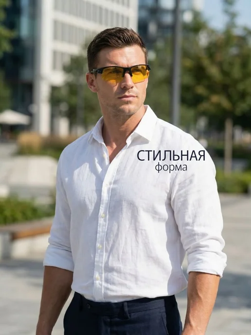Очки для вождения спортивный стиль. (Желтые), желтый, фото 6