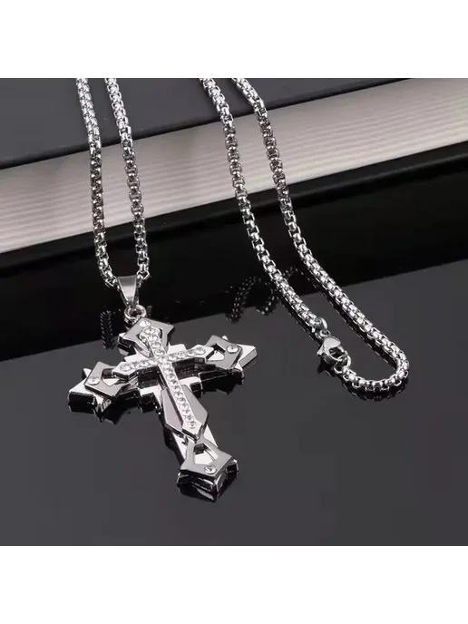 Нет бренда Цепочка из титановой стали unisex Silver Color, серебристый, фото 2