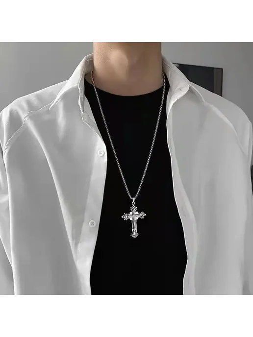 Нет бренда Цепочка из титановой стали unisex Silver Color, серебристый, фото 3