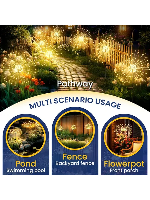 Нет бренда Солнечные фонарики 420 LED White light, 150LED, Multicolored 150LED, фото 5